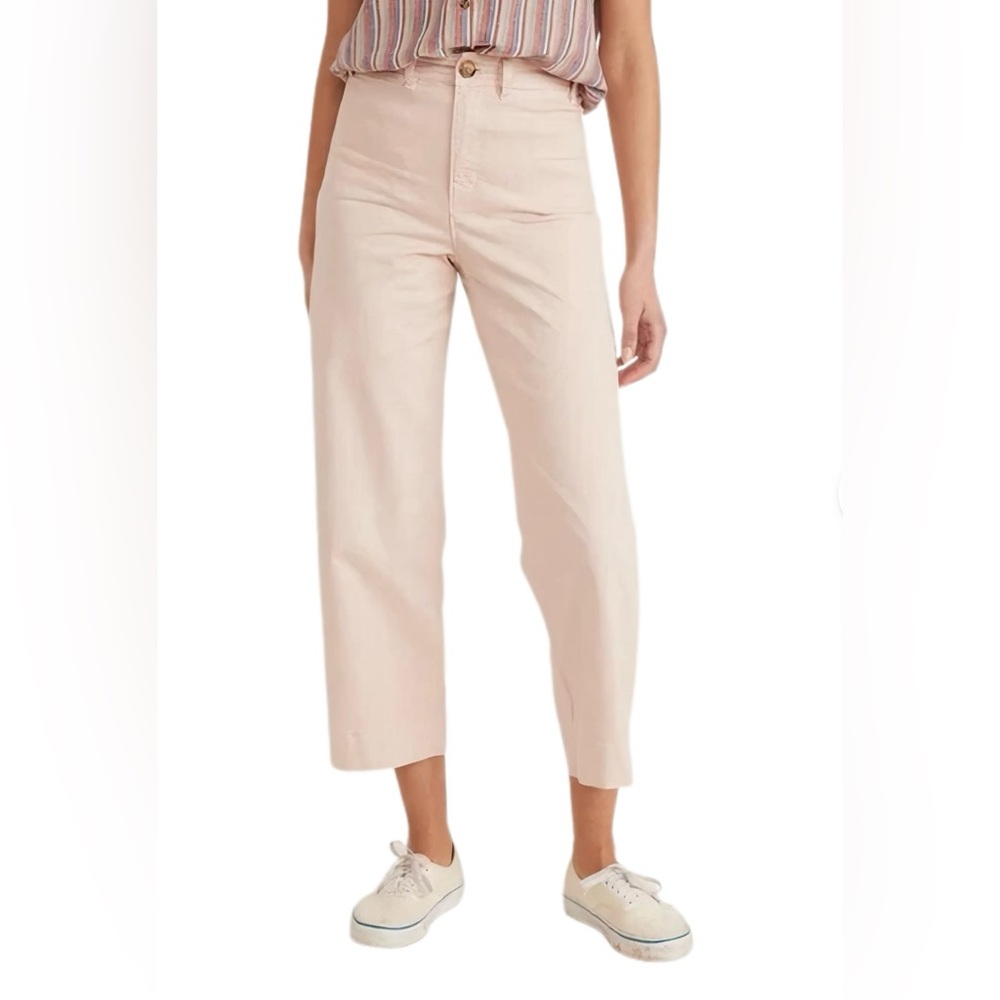 Marine layer bridget slim leg crop pants peach whip size 14